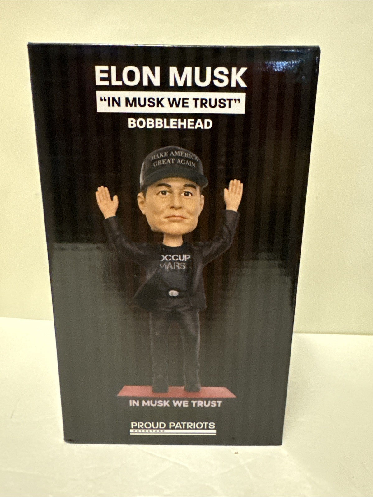 Elon Musk DOGE Occupy Mars Dark MAGA Bobblehead