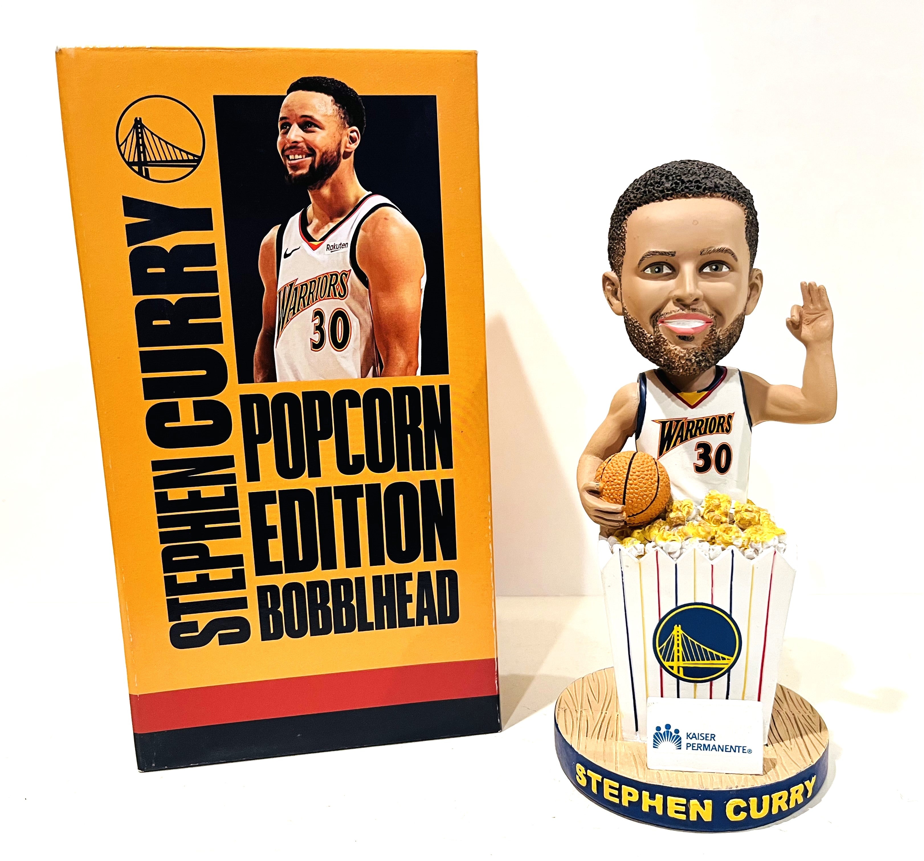 Stephen Curry 2019 Warriors Popcorn Bobblehead SGA